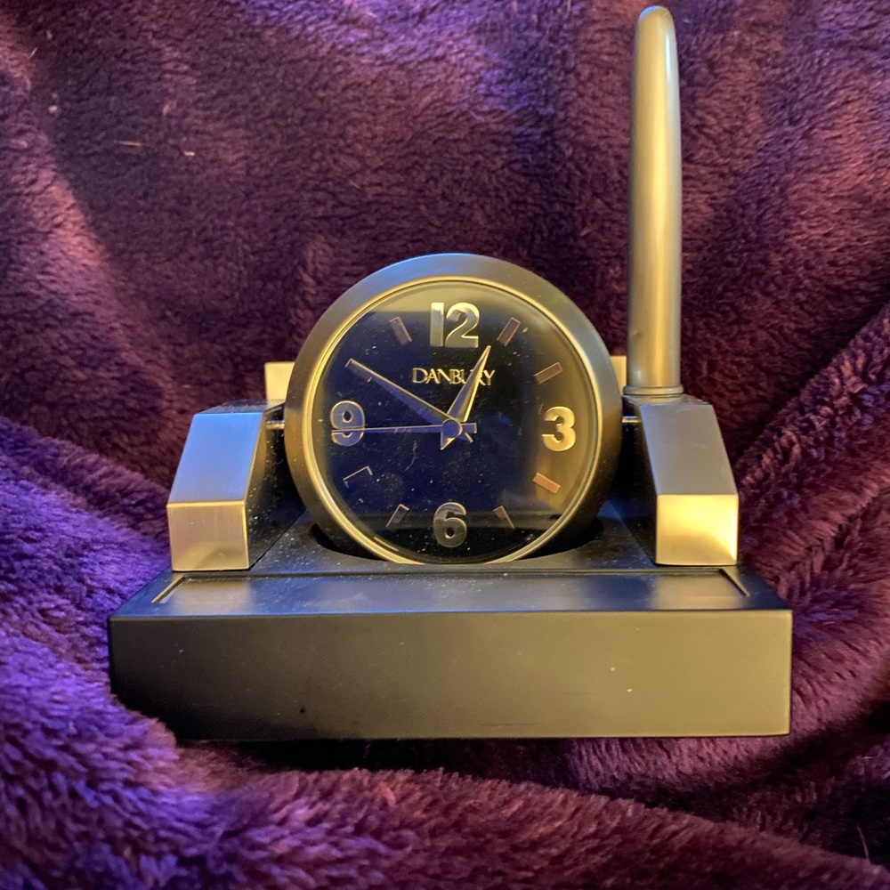 Things Remembered Desk Clock/Picture Frame NWT
